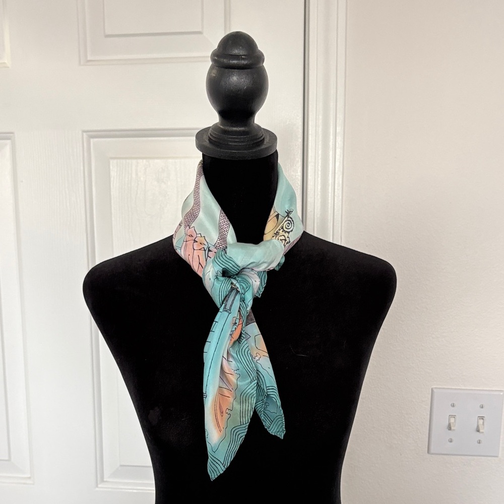 Joana Bartis Vintage Barcelona Inspired Silk Scarf - Picture 11 of 11